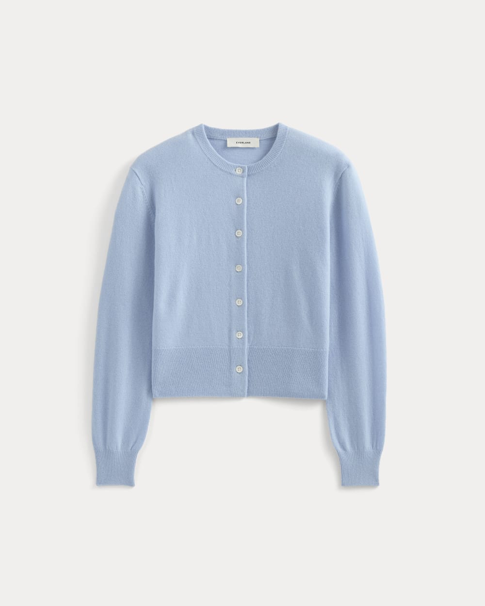 Cashmere Cropped Cardigan | Open Air Blue - Image 2