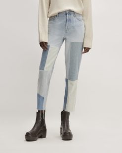 The '90s Cheeky® Mended Jean | Patched Indigo | 28.5 Inseam