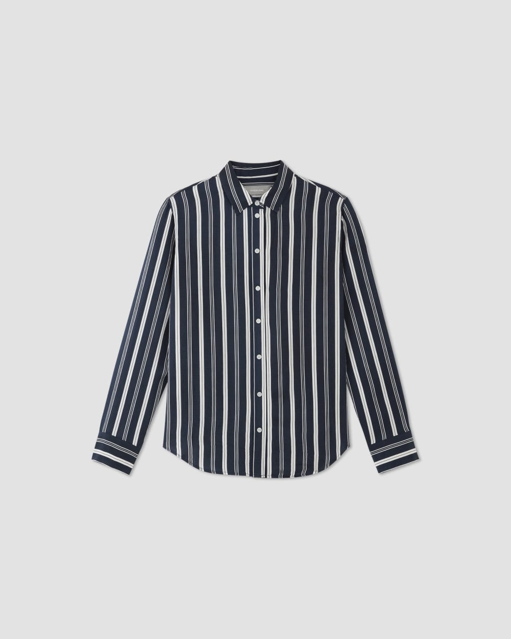 The Satin Relaxed Shirt | Navy / Bone - Image 2