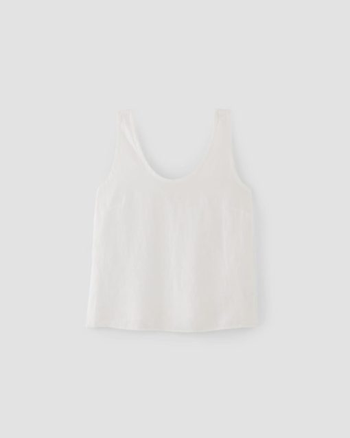 Alternative view of The Scoop Tank in Linen | White