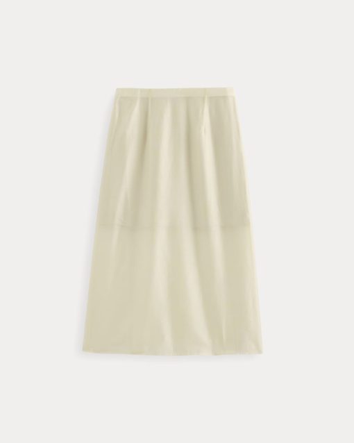 Alternative view of Midi Skirt in Cotton-Silk Organza | Parchment