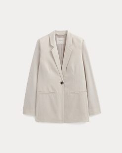 Alternative view of The Relaxed Blazer in Buttersmooth | Heathered Oat