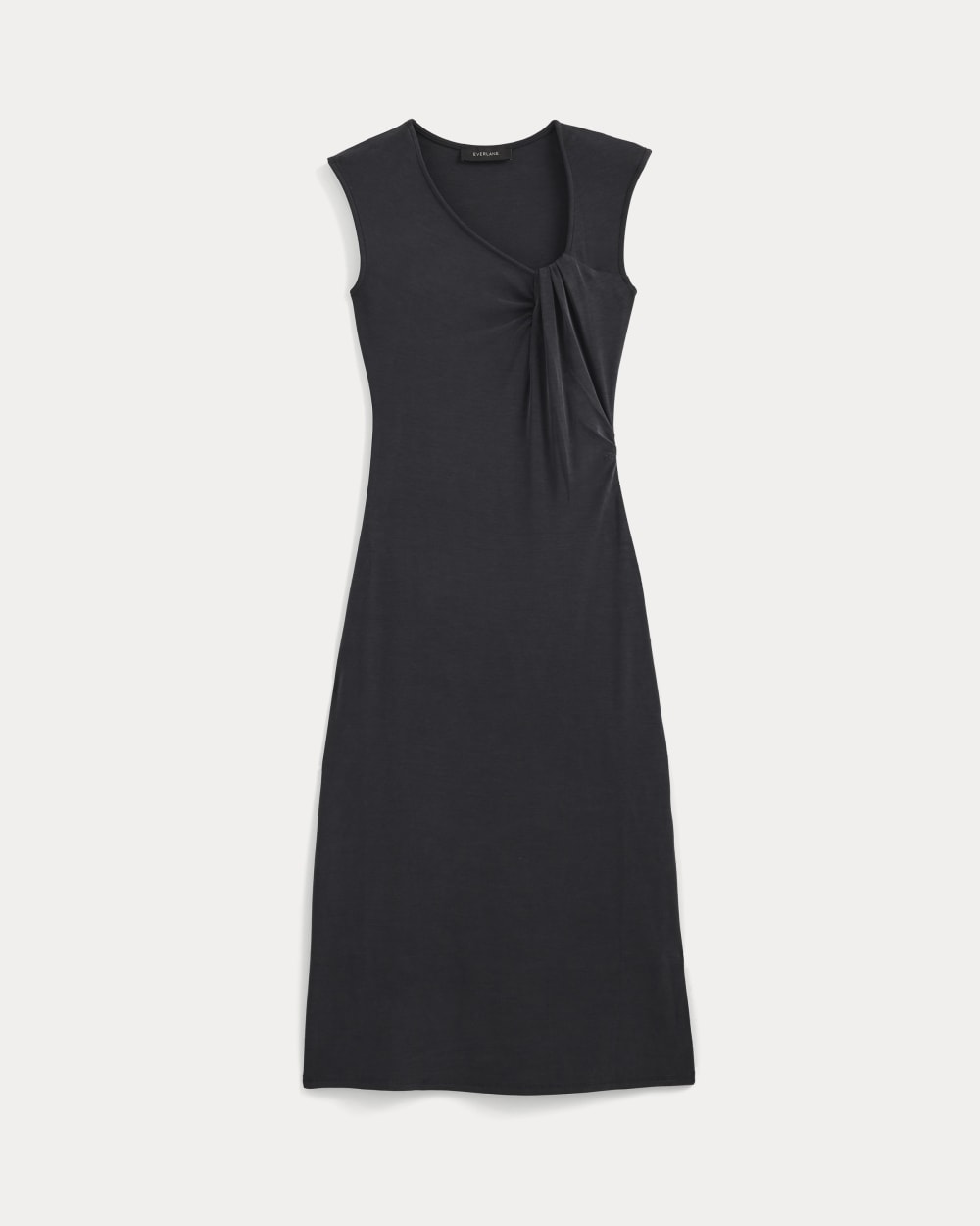 Knit Asymmetrical Midi Dress | Black - Image 2