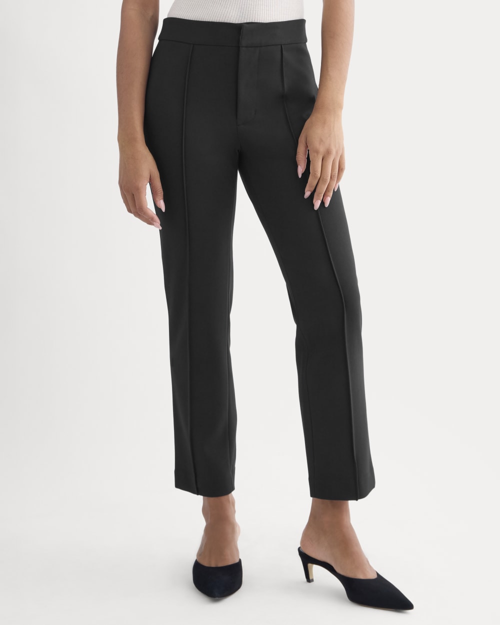 Slim Trouser in Ponte | Black - Image 3