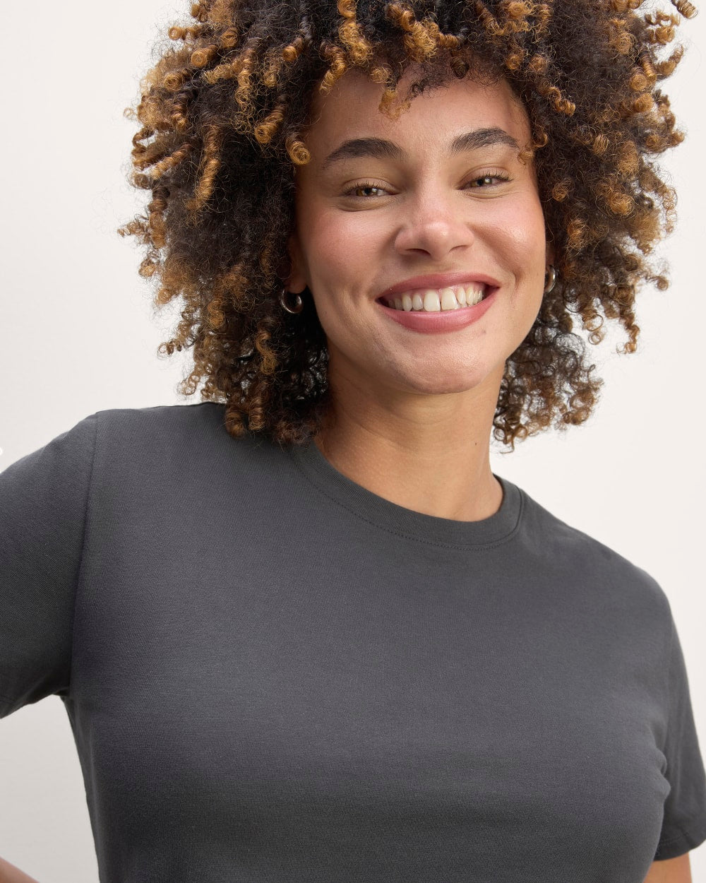 The Box-Cut Tee in Essential Cotton | Graphite | No Pocket - Image 3