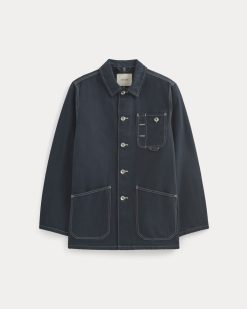 Alternative view of The Denim Chore Jacket | Garment-Dyed Navy