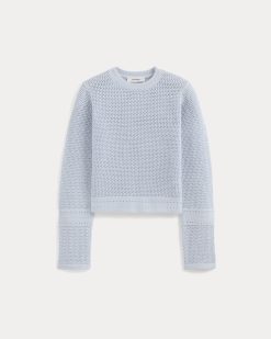 Alternative view of Open Knit Long-Sleeve Crew in Everyday Cotton | Skywriting