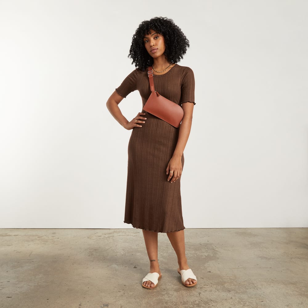 The Open Back Rib Dress | Espresso - Image 6