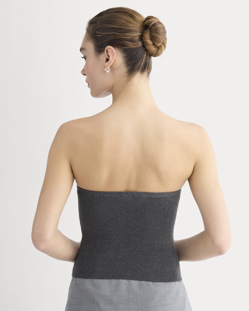 Knit Tube Top | Heathered Soot - Image 8