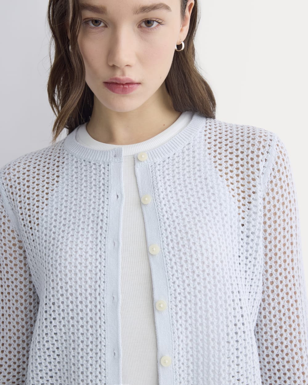 Lace-Knit Cardigan | Skywriting - Image 4