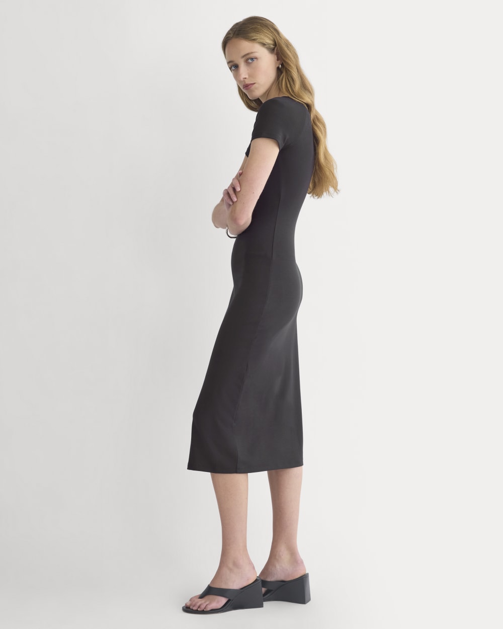 Raglan Midi Dress | Black - Image 4