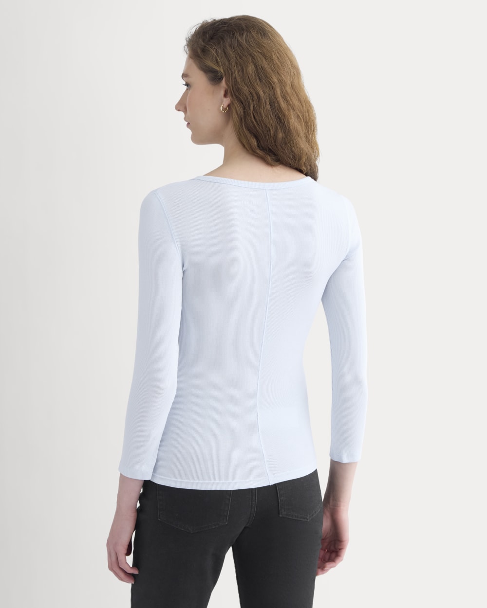 Luxe Rib Deep U-Neck Top | Skywriting - Image 5