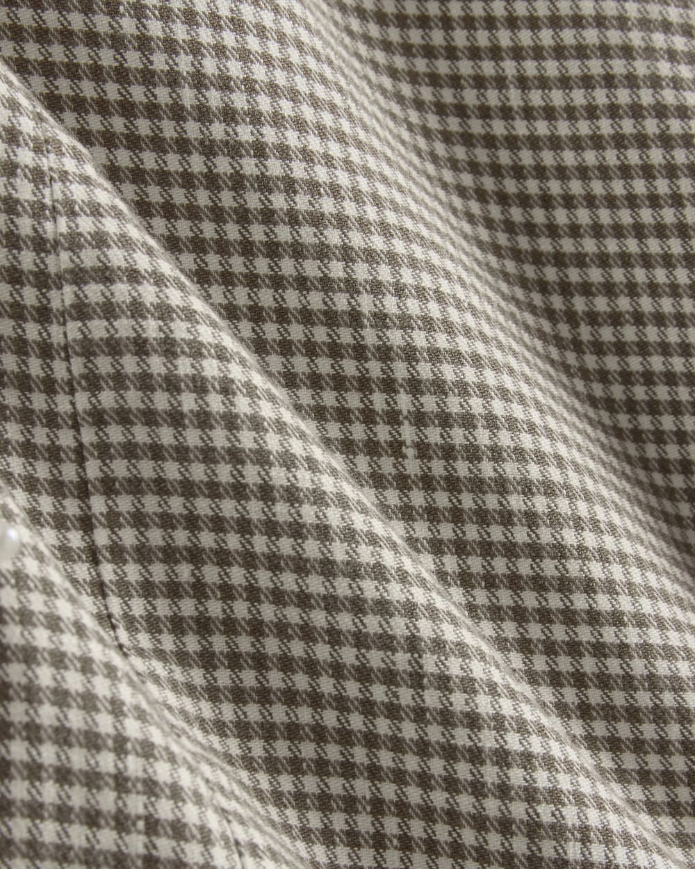 The Vest in Stretch Linen | Deep Taupe Mini Gingham - Image 6