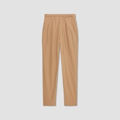 Alternative view of The Poplin Pleated Taper Pant | Caramel