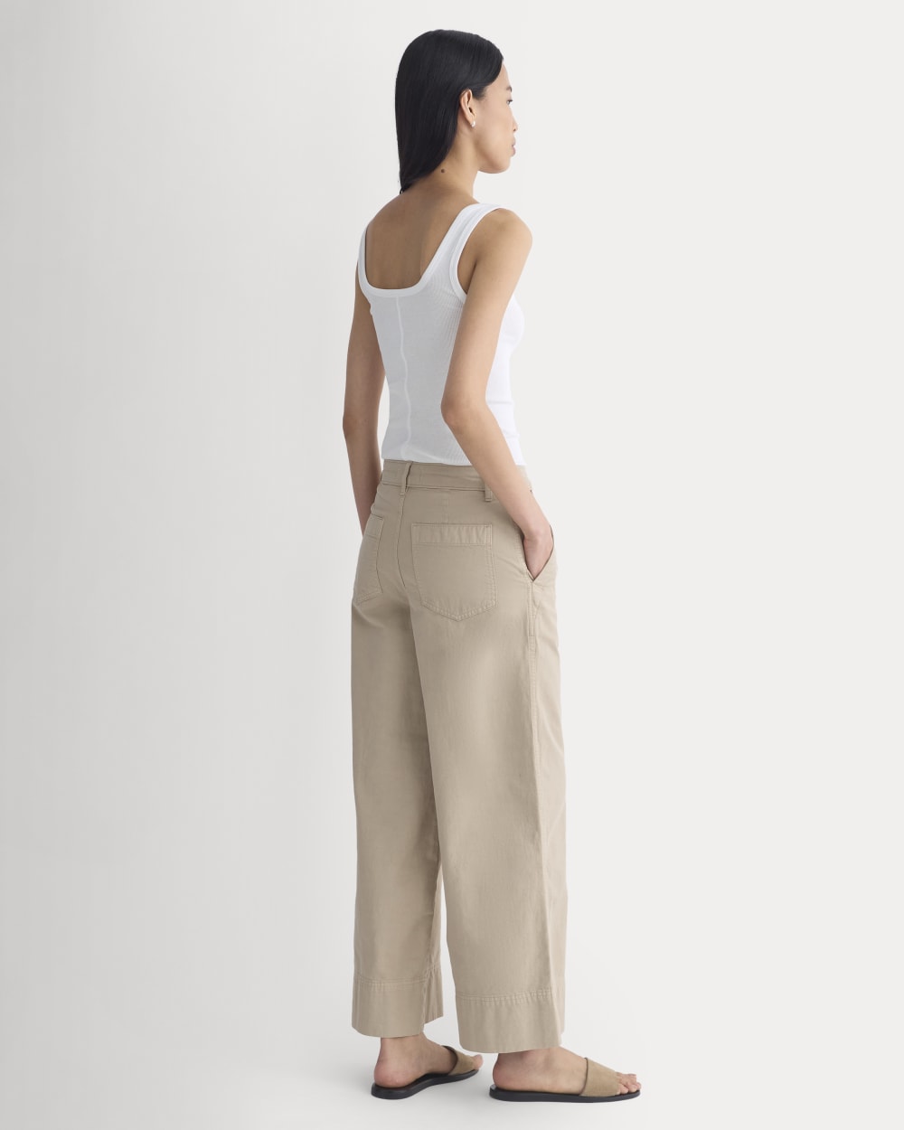 Seamed Wide-Leg Pant | Trench Coat Khaki - Image 5