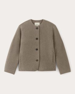 Alternative view of The Cocoon Coat in Wool | Taupe
