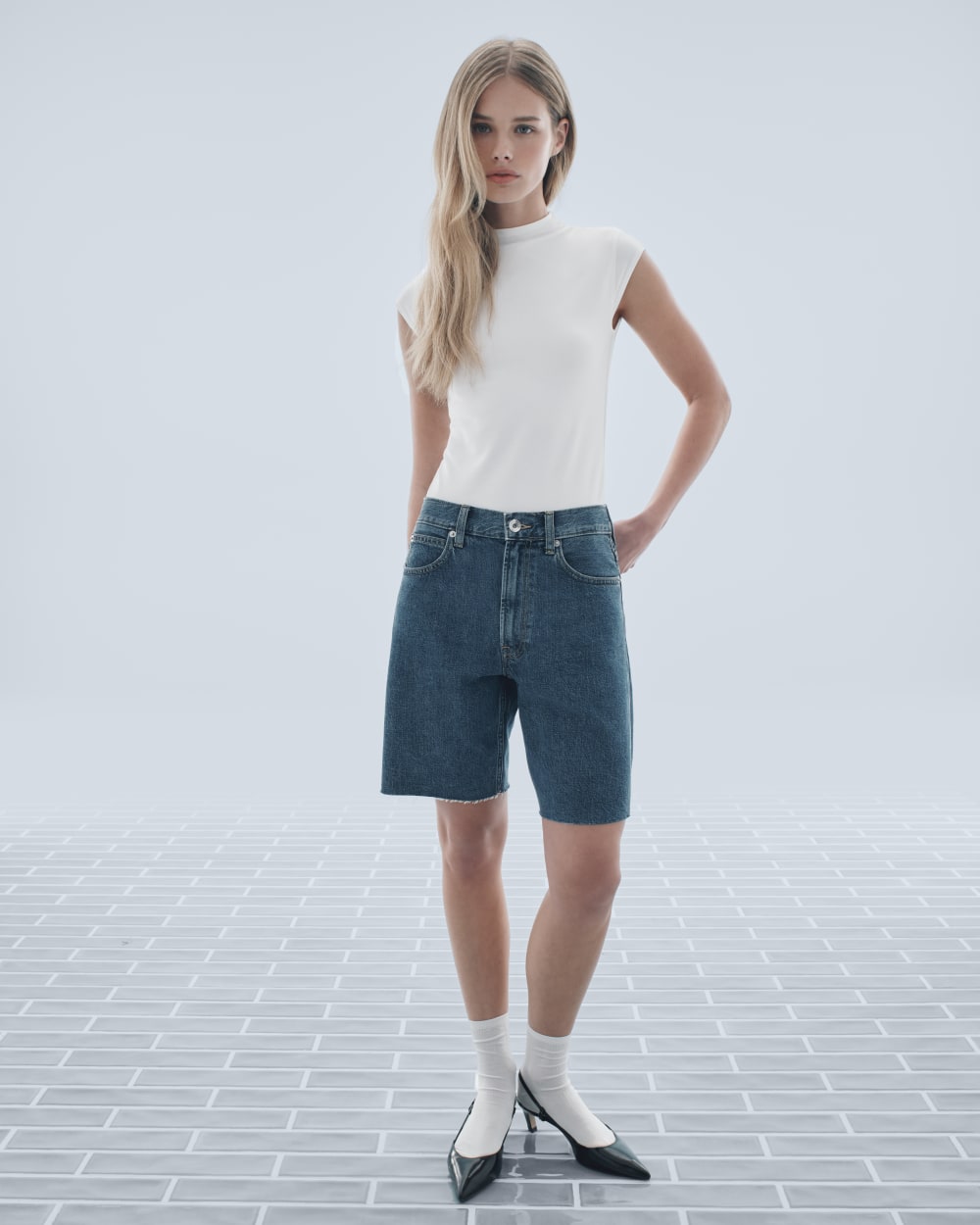 The OG Baggy Jean Short | Medium Blue - Image 7