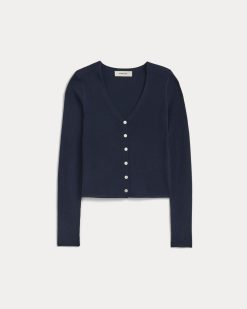 Alternative view of The Cardigan in Ultrasoft Merino | Navy