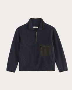 Alternative view of The ReNew Fleece Oversized Half-Zip | Navy