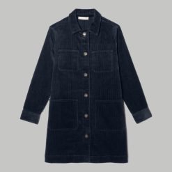 Alternative view of The Corduroy Long Shirt Jacket | Deep Navy