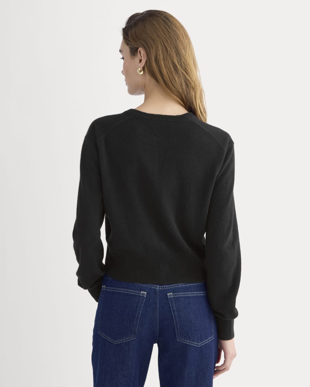 Cashmere Cropped Cardigan | Black - Image 7