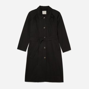 Alternative view of The Gathered Drape Trench | Black