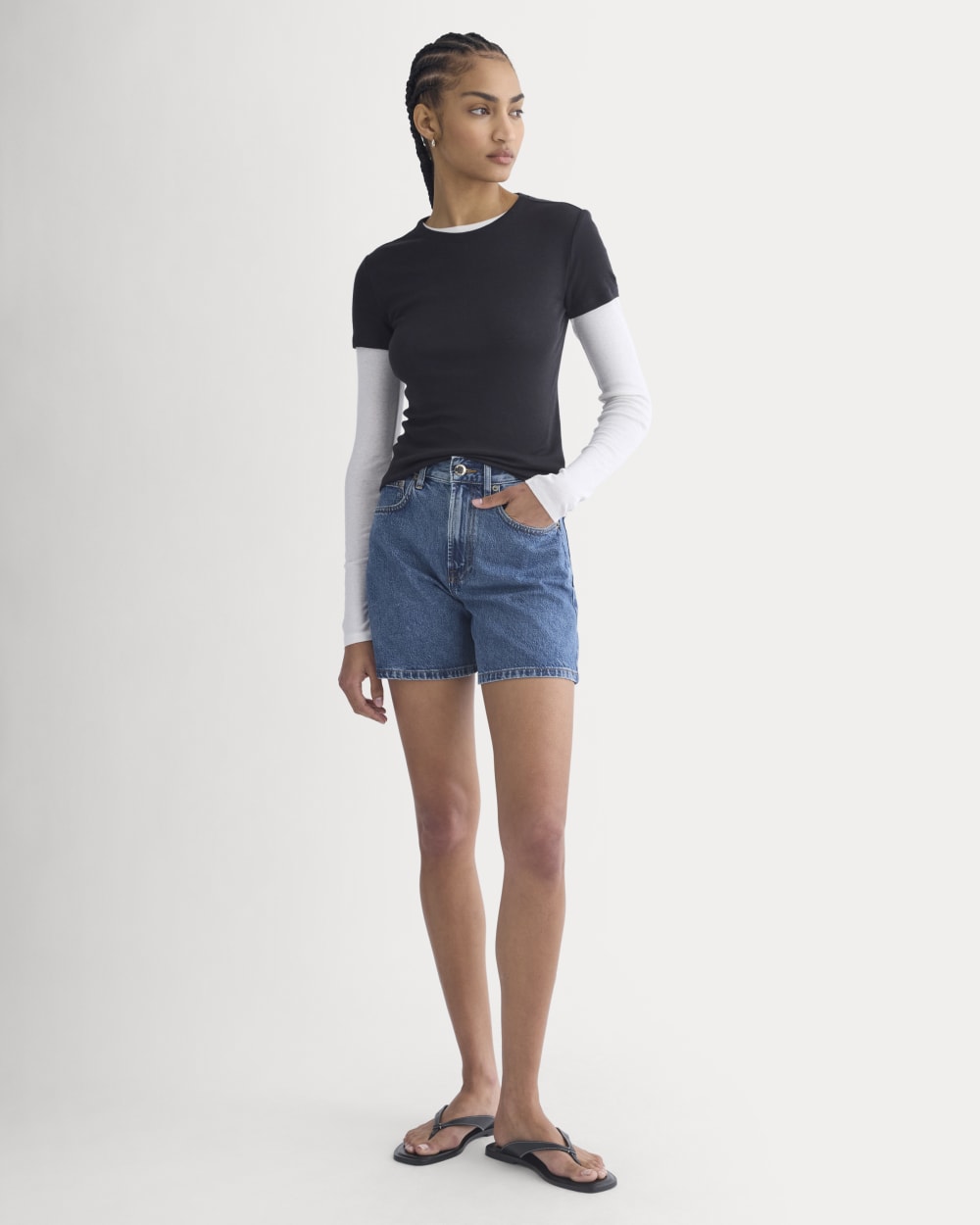 Way-High® A-Line Denim Short | Ocean - Image 3