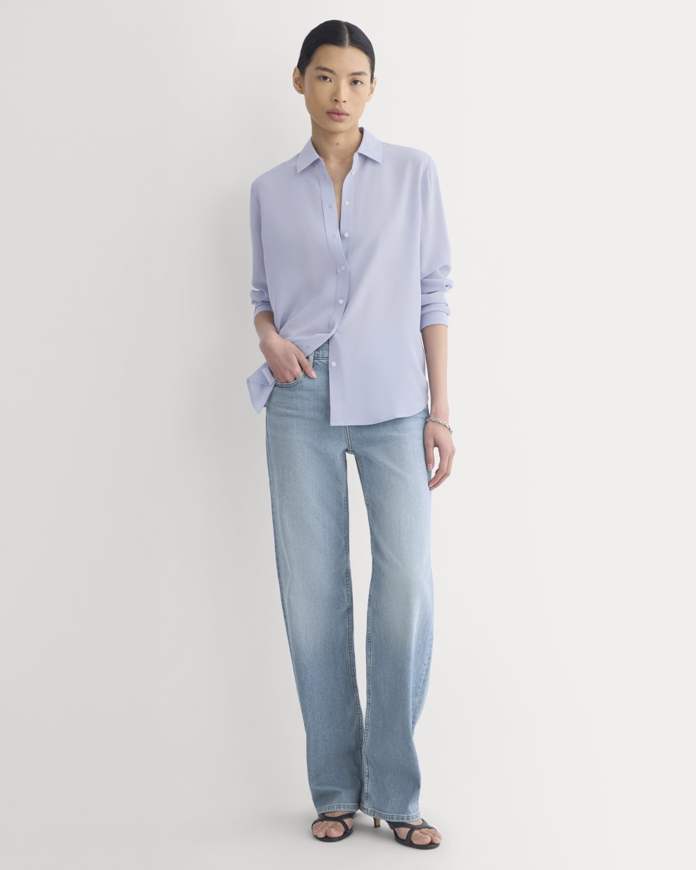 The Must-Have Shirt in Washable Silk | Aleutian - Image 3