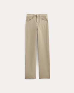 Alternative view of The Column Jean | Garment-Dyed Tan | 33 Inseam
