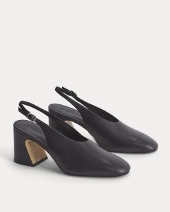 Alternative view of Curved Slingback Heel | Black