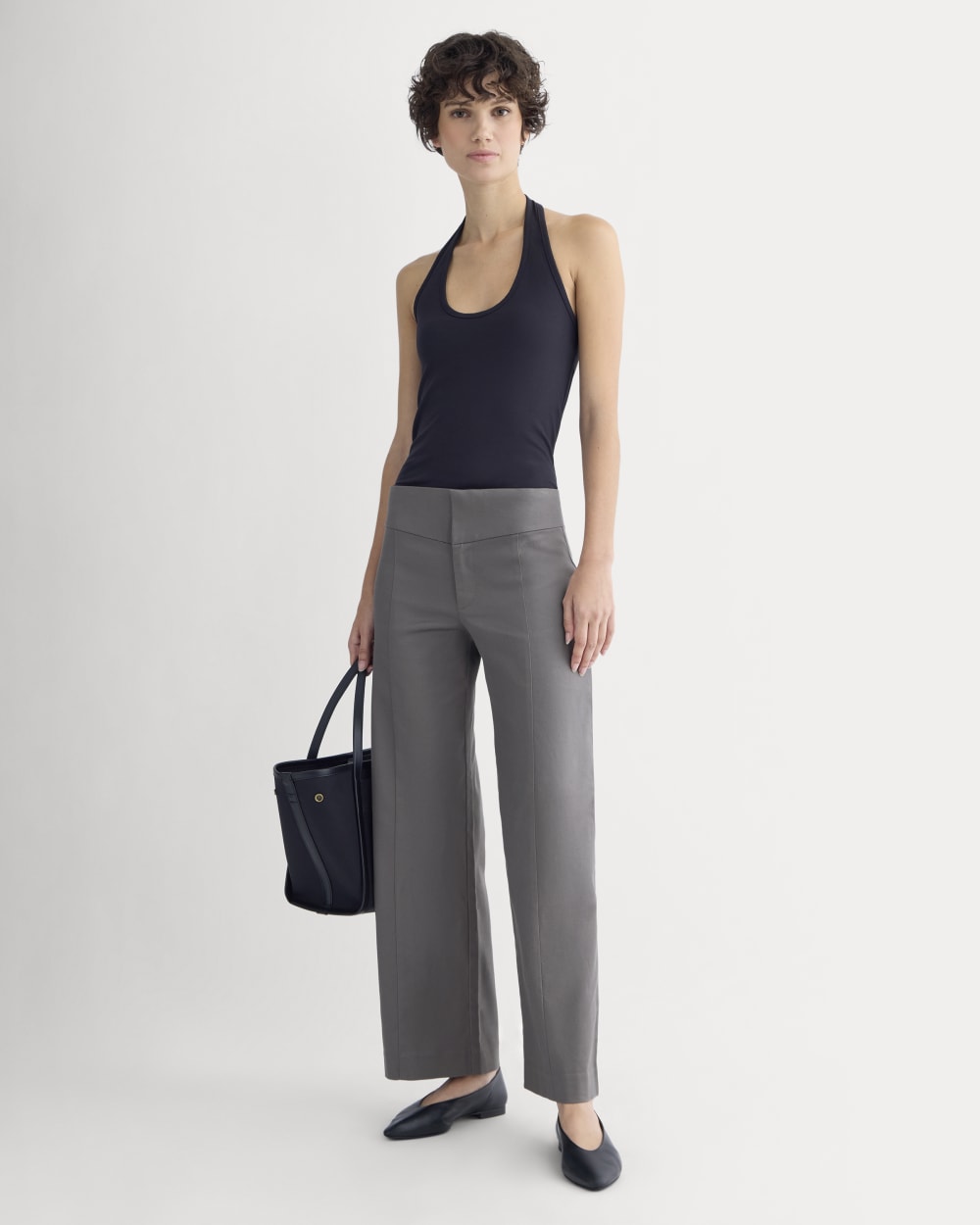 Tailored Drape Seam Pant | Charcoal Grey - Image 3