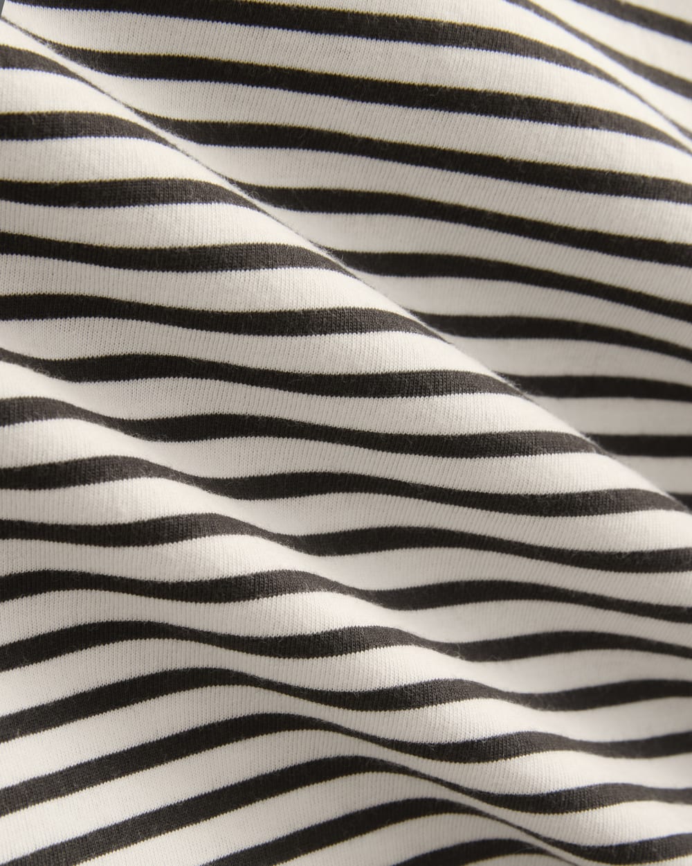 Oversized Boxy Crew in Essential Cotton | Bone / Pirate Black Stripe - Image 6