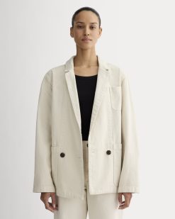 The Denim Chore Blazer | Garment-Dyed Sand