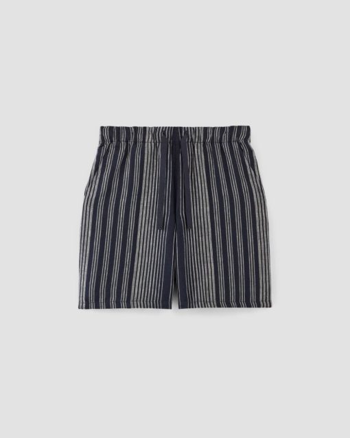 Alternative view of The Linen Easy Short | Navy / Bone