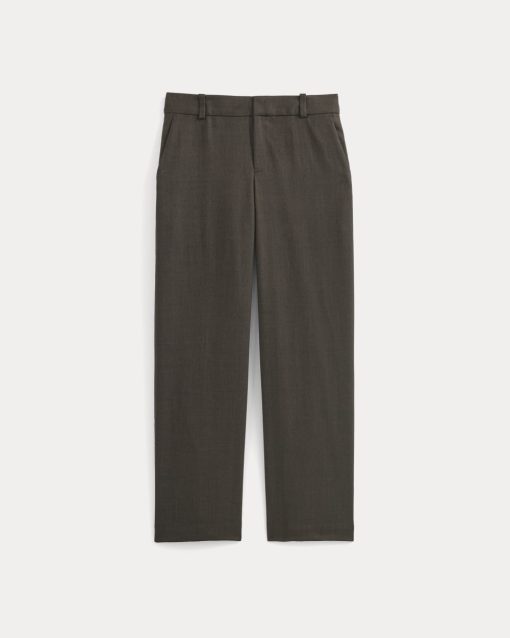 Alternative view of Straight-Leg Trouser in Tailor Twill | Heathered Fudge