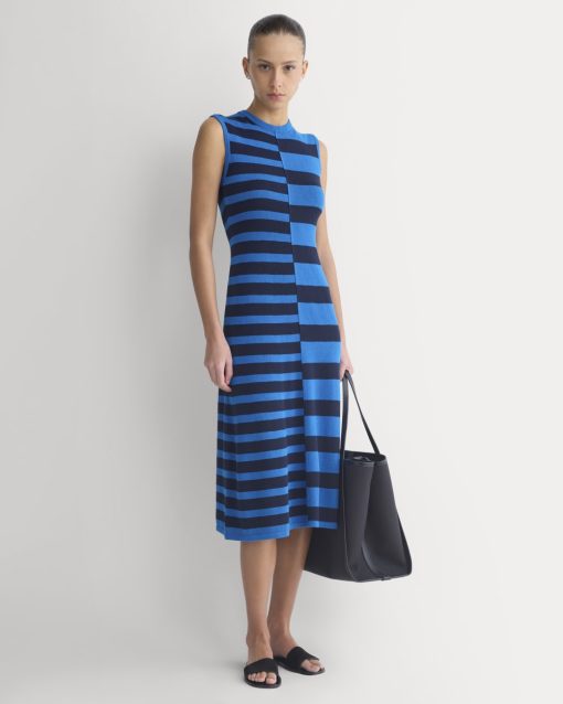 Striped Sweater Midi Dress | Imperial Blue/True Navy Duo Stripe