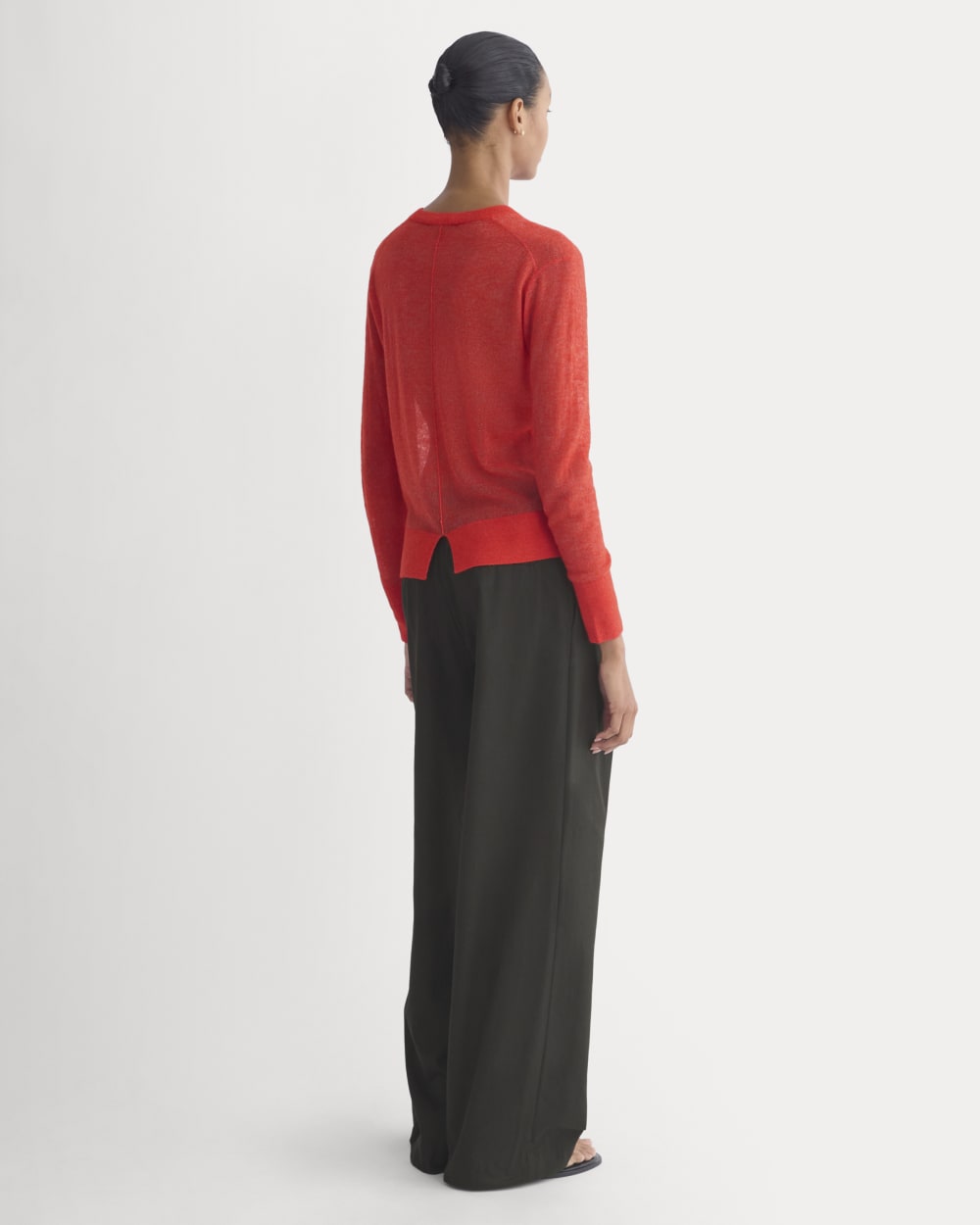 The Air Alpaca™ Relaxed Crew Top | Fiery Red - Image 5