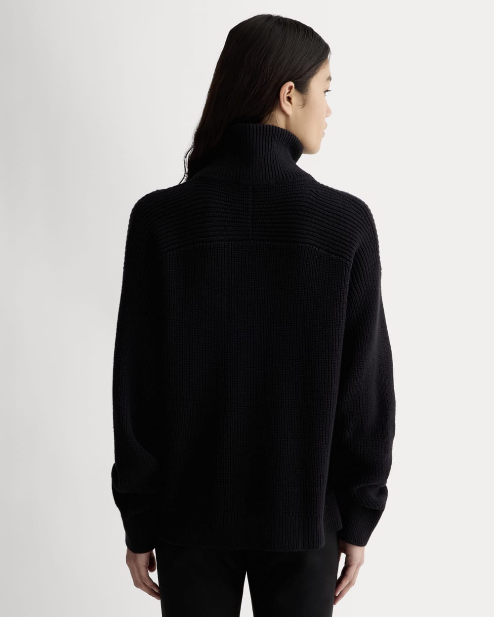 The Half-Zip in Everyday Cotton | Black - Image 5
