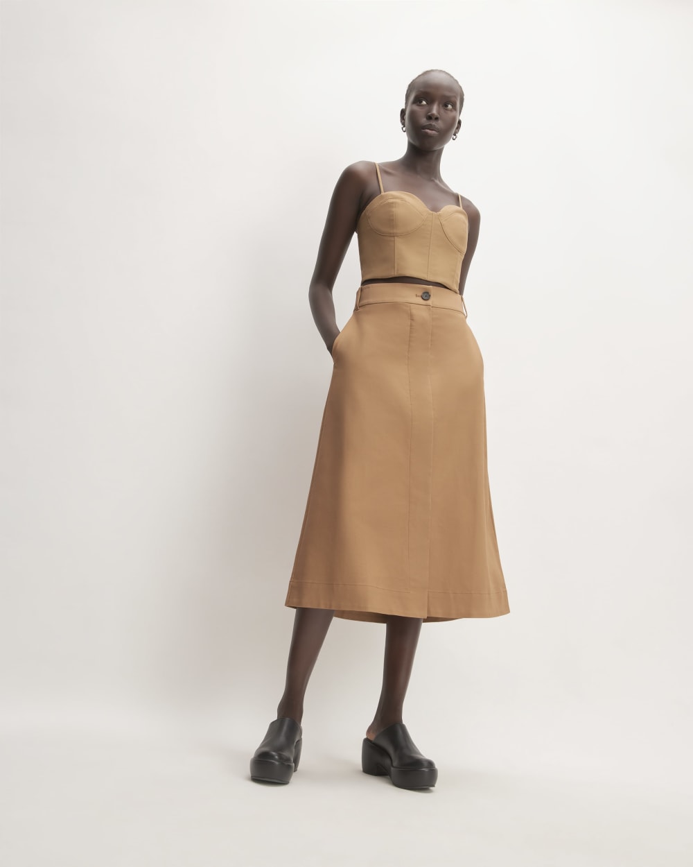 The Structured Cotton Bustier | Toasted Coconut - Image 3