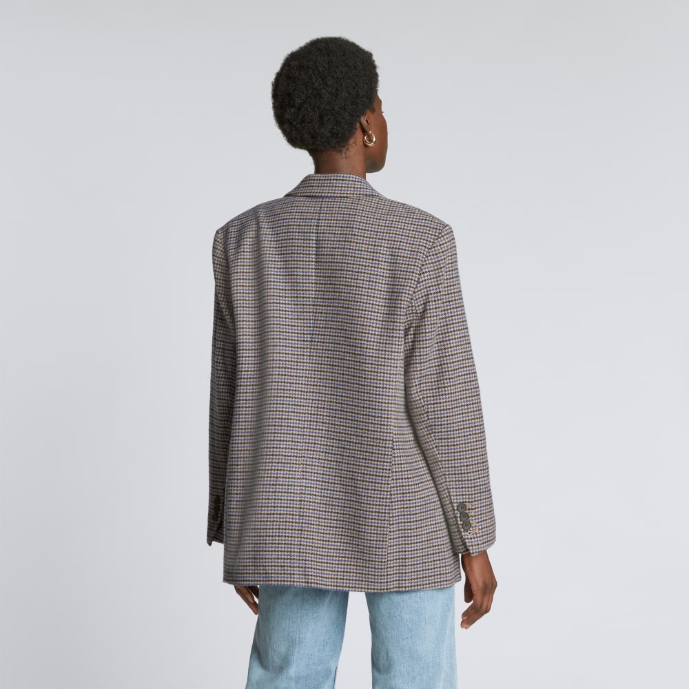 The ReWool® '80s Blazer | Blue / Brown Houndstooth - Image 3