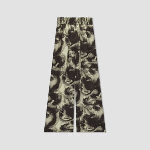 Alternative view of The Satin Pull-On Pant | Pale Yellow / Black