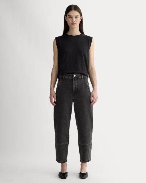 The Utility Barrel Pant | Washed Black | Regular