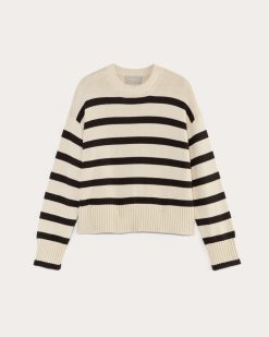 Alternative view of The Boxy Sweater in Everyday Cotton | Canvas / Black