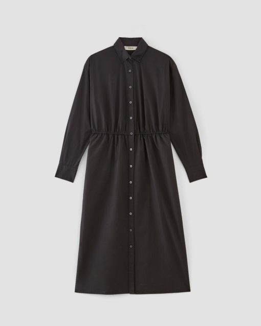 Alternative view of The Supima® Cotton Midi Shirt Dress | Black