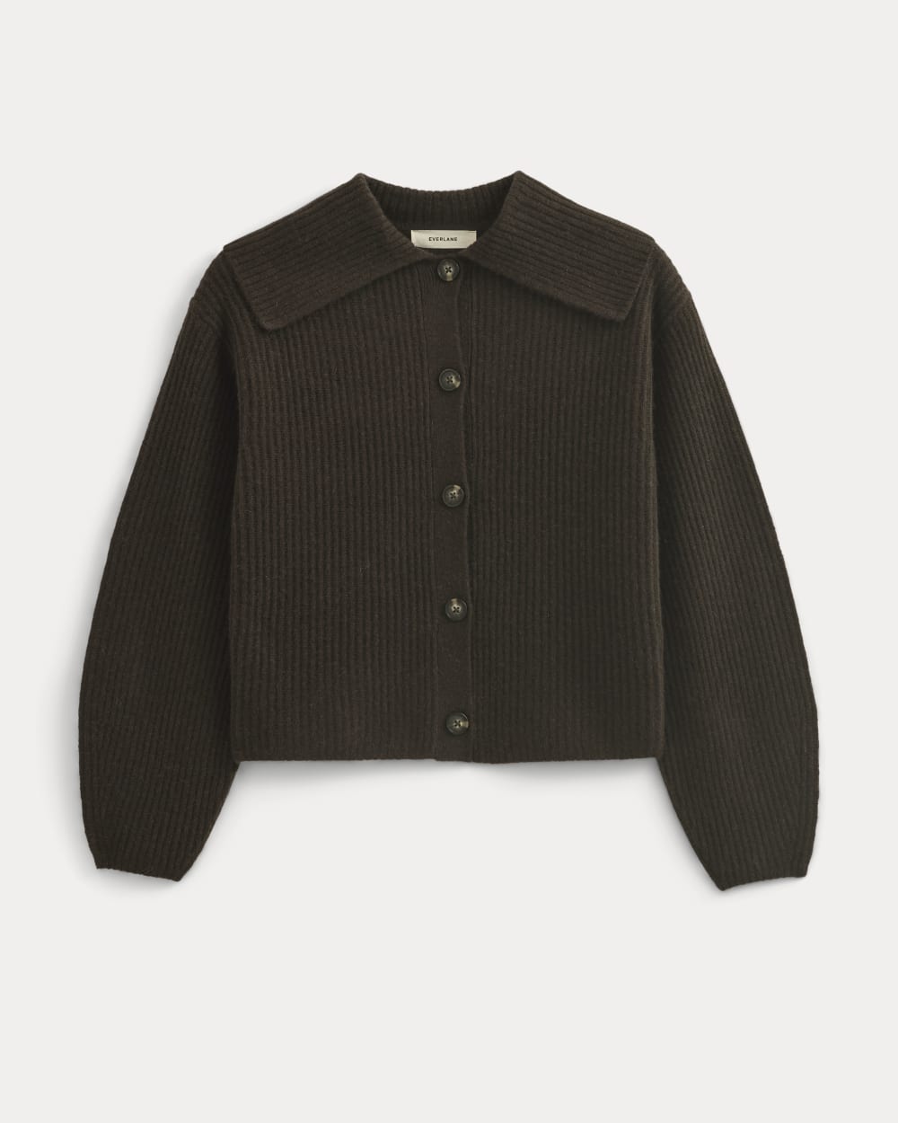 Fisherman Cardigan in Wool Cashmere | Americano Brown - Image 2