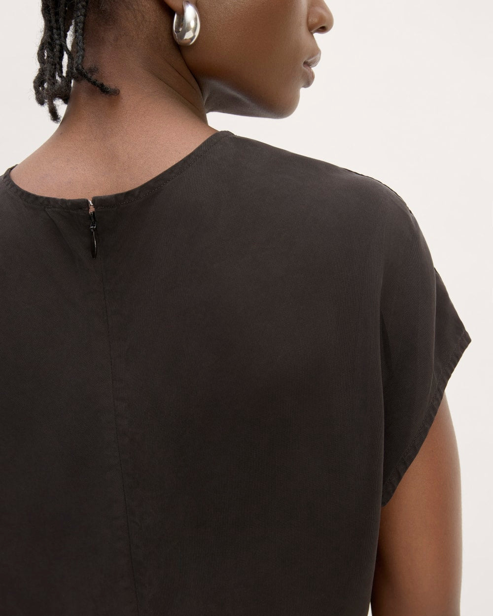 The Drape Top in Butterlite | Black - Image 5
