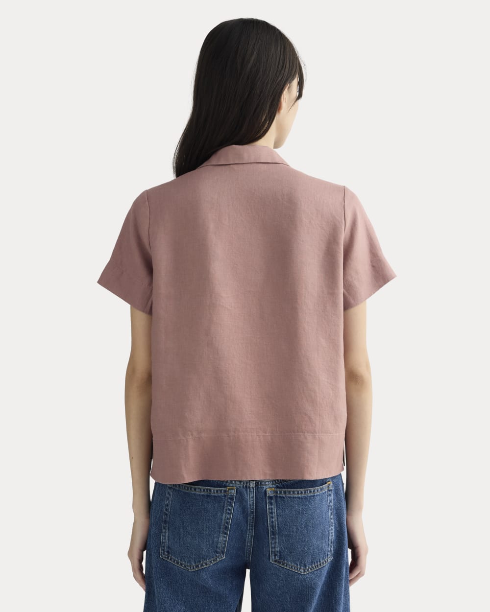 The Notch Shirt in Linen | Rose Dusk - Image 5