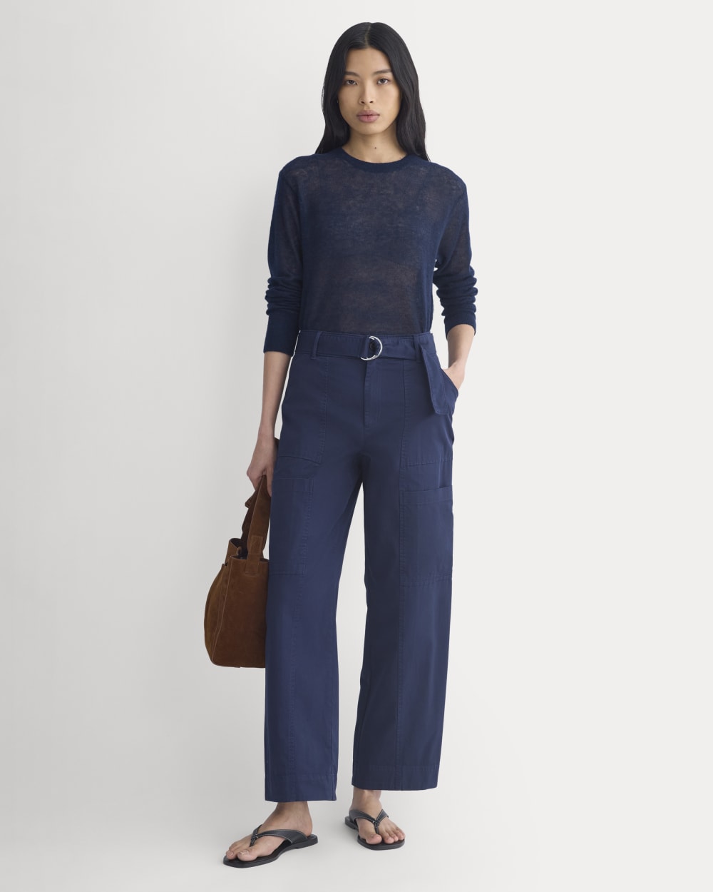 The Air Alpaca™ Relaxed Crew Top | Navy - Image 3