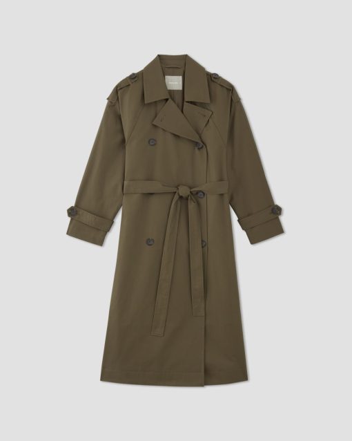 Alternative view of The Cotton Long Trench Coat | Beech