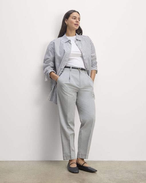 The Draper Tapered Pant in Buttersmooth | Heather Steel